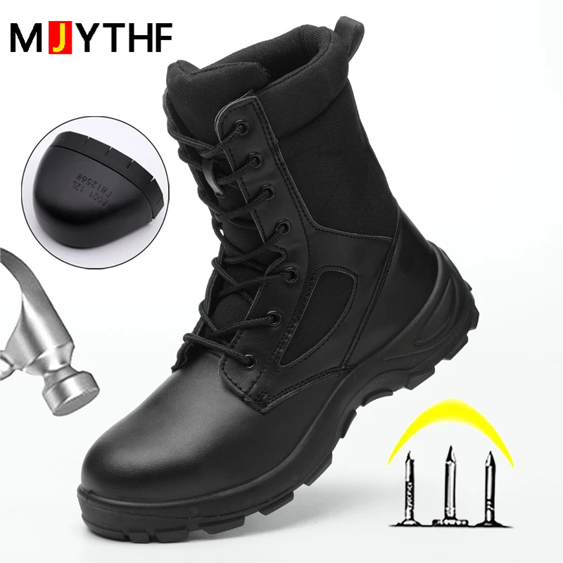 2024 Men Work Safety Boots Winter Shoes Anti-smash Anti-puncture Work Boots Outdoor Boots Steel Toe Shoes Indestructible New