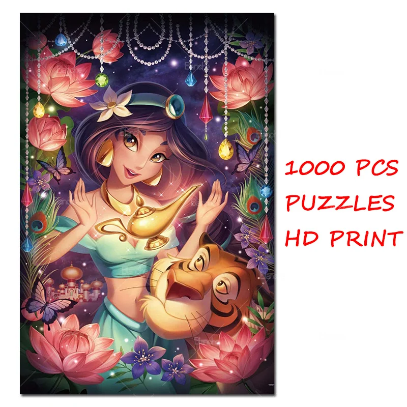 

Disney Princess Jasmine Art Picture 1000PCS Puzzles Paper Jigsaw Puzzle Game Ease Relaxing Brain For Girls Kid Teen Friend Gift