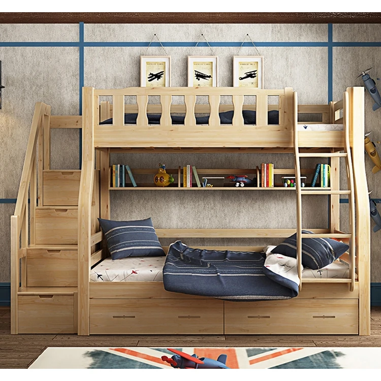 Lowest Price Kids Bedroom Furniture Solid Wood bunk bed Children Bunk Bed for Kids