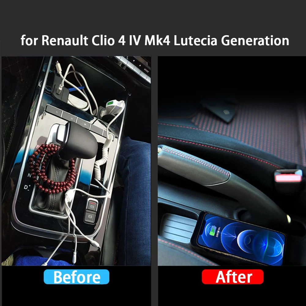 Für Renault Clio 4 IV Mk4 Lutecia Generation Front Getränkehalter Drahtlose Handy Ladegerät QI 18 W Magsafe Schnelle Lade Panel