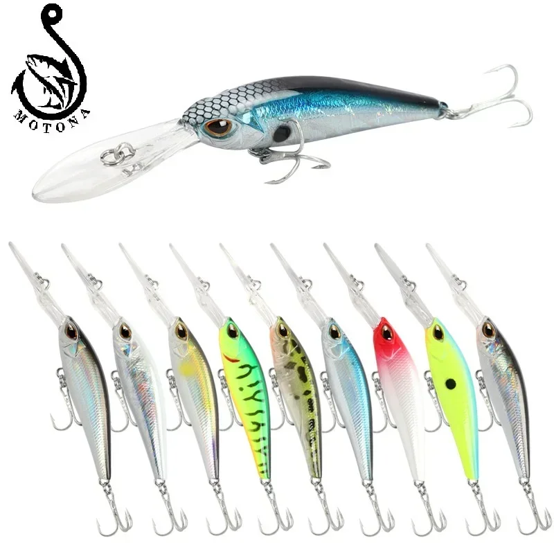 MOTONA Scuba Bait Minnow, 5.0G, 60mm, Deep Diving Suspension, 0-3.5m Sea Fishing, Fishing Lure, Banana Fish, Catfish, Bearking