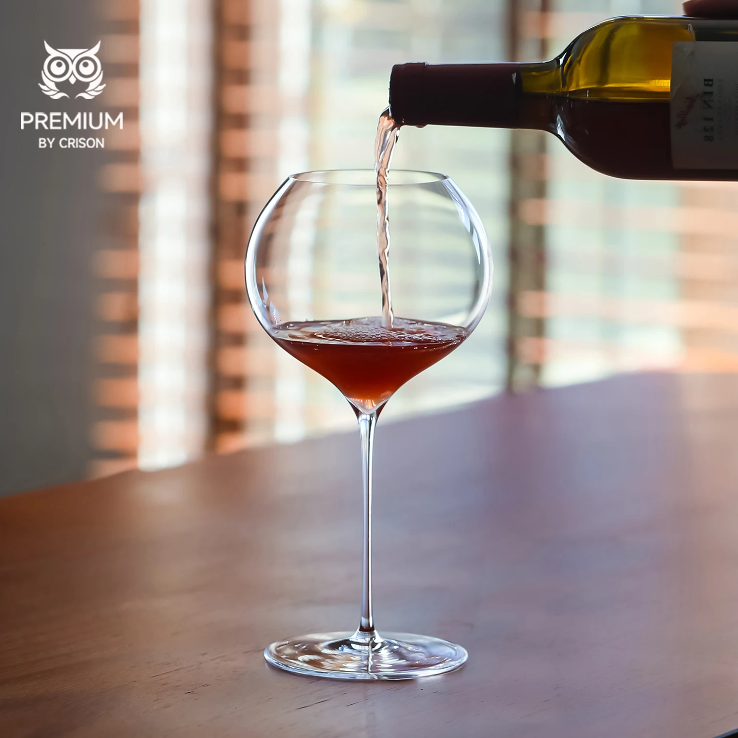 

PREMIUM BY CRISON Хрустальный бокал для вина без свинца с большим животом, высококачественный бокал для стеблей