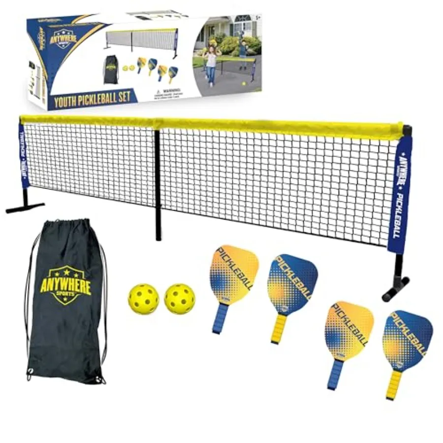 

Ultimate Youth Pickleball Set with Net, Paddles, and Balls - Start Playing Pickleball Today with This Complete Junior Kit for B