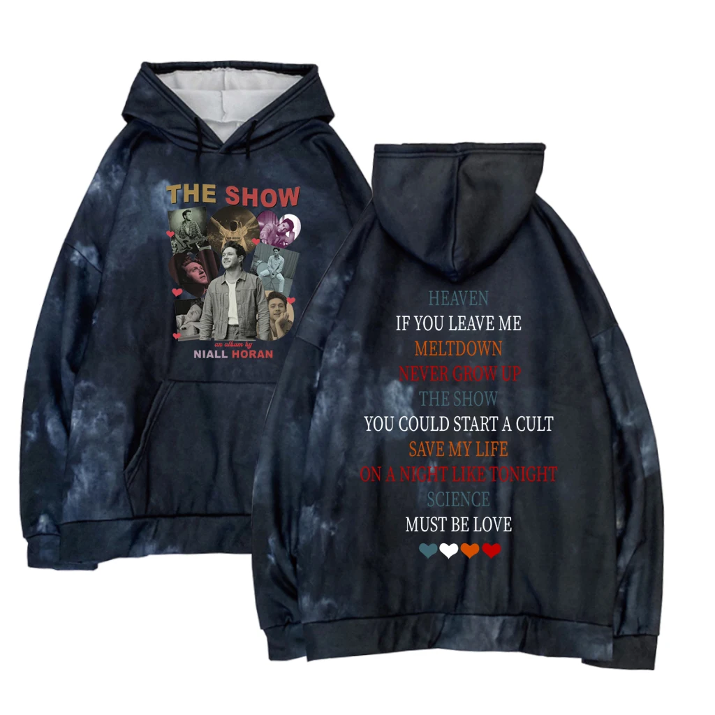 

Niall Horan Lyric The Show Tour 2024 Hello Lovers Tie Dyed Hoodie Niall Horan Sweatshirt Women's Clothing Streetwear