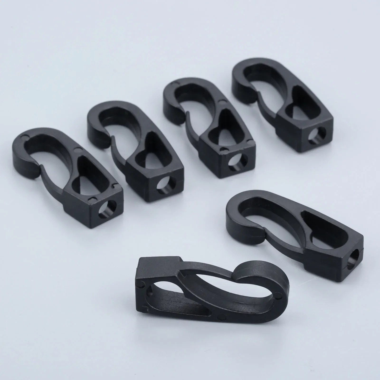 6Pcs Kayak Canoe Boat Dinghy 6mm Bungee Elastic Rope Shock Cord Terminal End Hook Snap Clips Nylon Buckles Kayaking Accessories