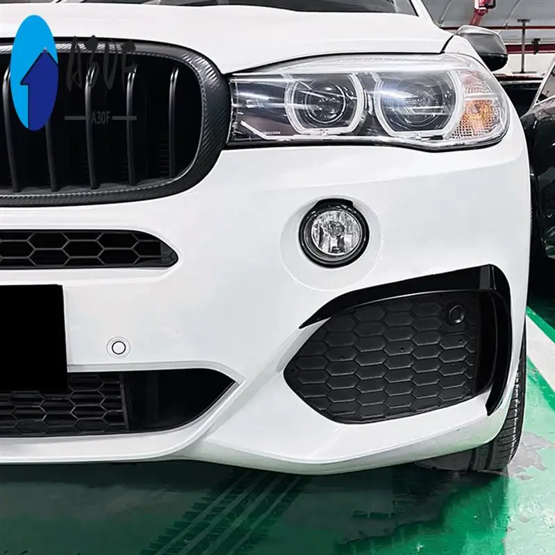 

A30F-Car Front Bumper Lip Side Spoiler Fog Lamp Frames Cover For BMW X5 F15 M Sport 2014-2018 Body Kit Splitter