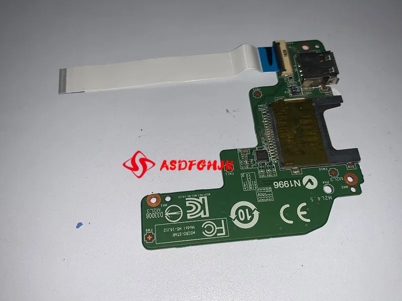 USB Card Reader Media Button Board, MS-16J12, VER 1.0, 100% Test, original para MSI, GE72, GE72-003US Series, Laptop, transporte rápido