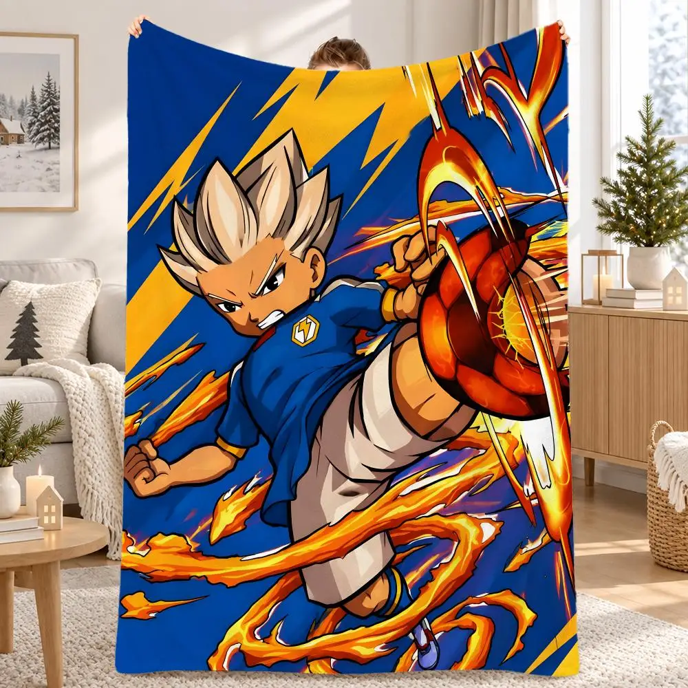 Anime Inazuma Eleven Throw Pet Flannel Blanket Throw Blanket for Living Room Bedroom Bed Sofa Picnic Cover kids