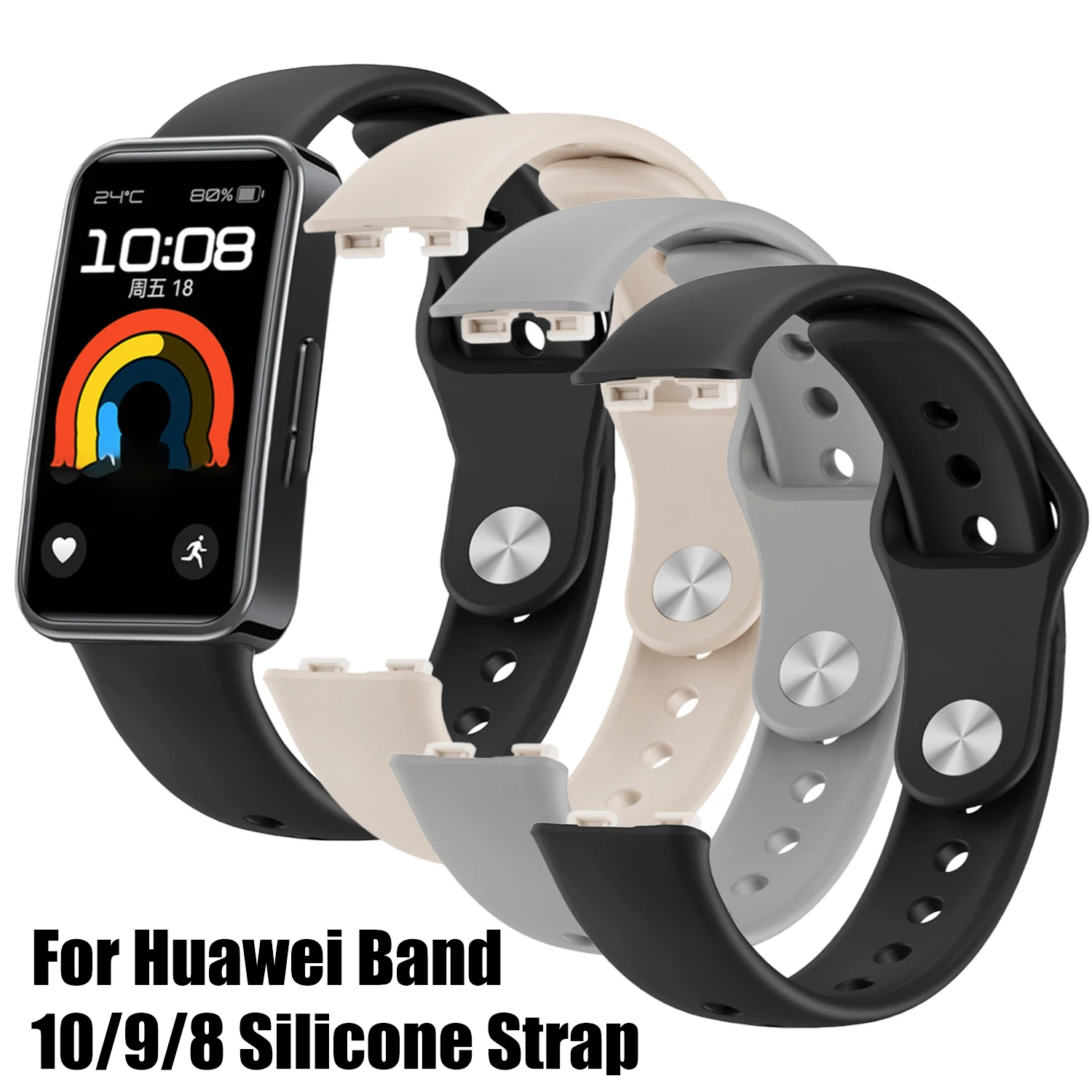 

Silicone Straps For Huawei Band 10 9 8 Accessories Replacement Wristband Sport Bracelet correa Huawei Band 10 9 8 NFC Strap