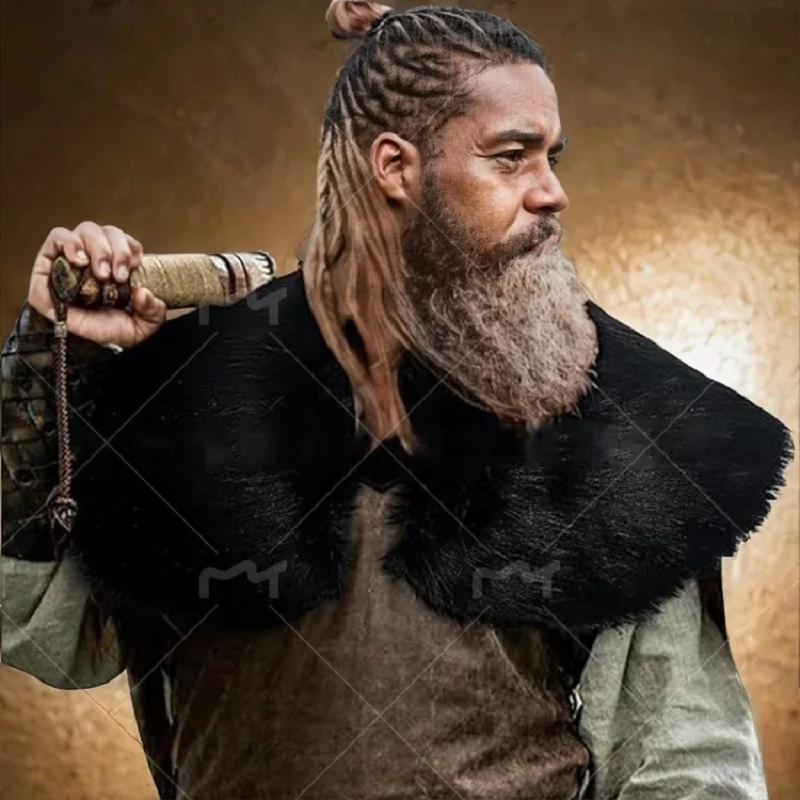 

Halloween costume cloak Viking warrior cosplay fur cloak medieval luxury artificial fur coat cloak cloak