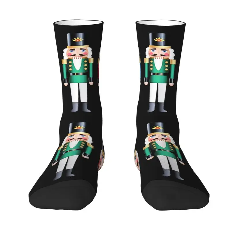 Fun Mens Nutcracker Doll Dress Socks Unisex Warm Breathbale 3D Printing Cartoon Christmas Nutcrackers Soldier Crew Socks