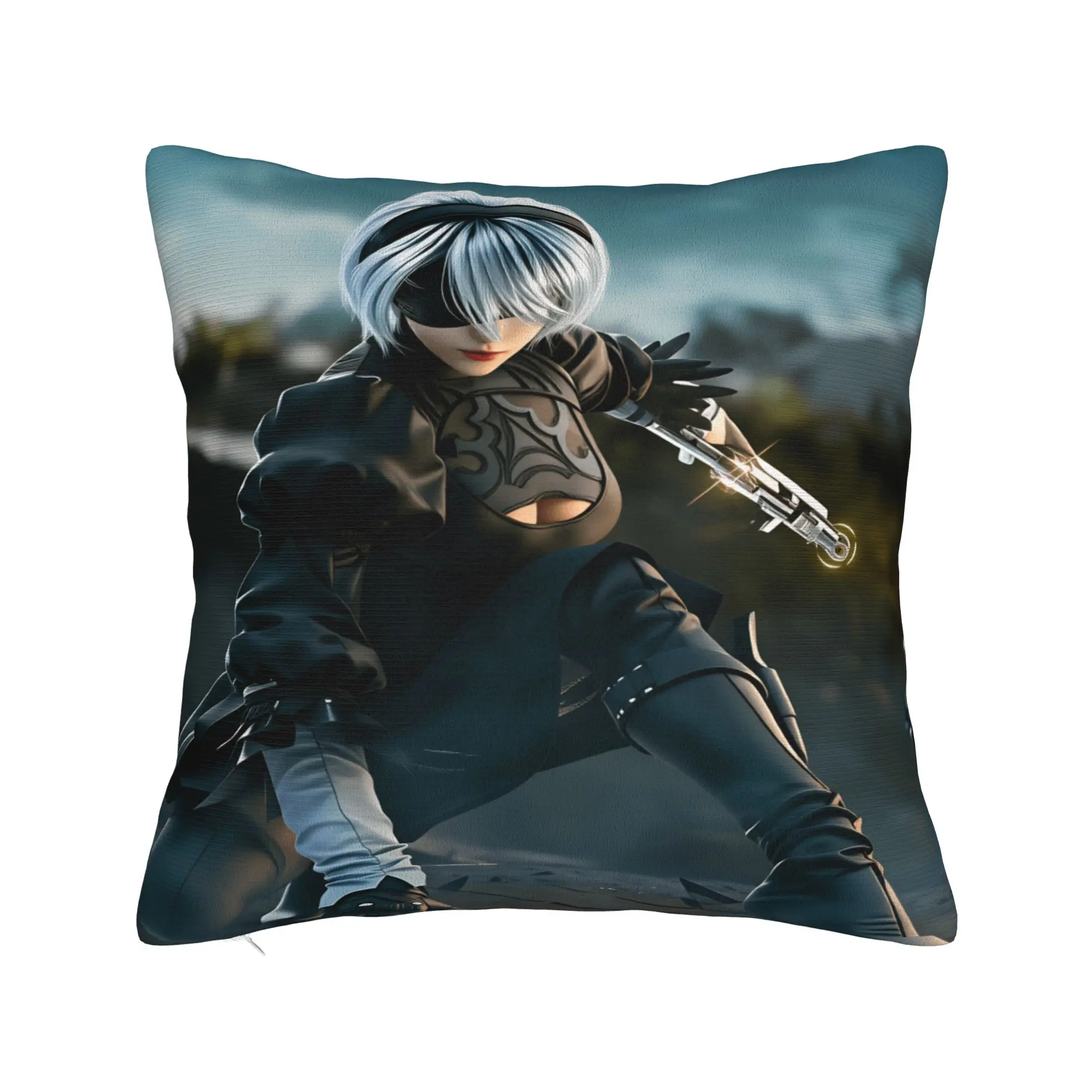 Game N-Nier Automata Pillow Case  Graphic Pillow Cover For Sofa Car Home Decor Morden Pillowcases