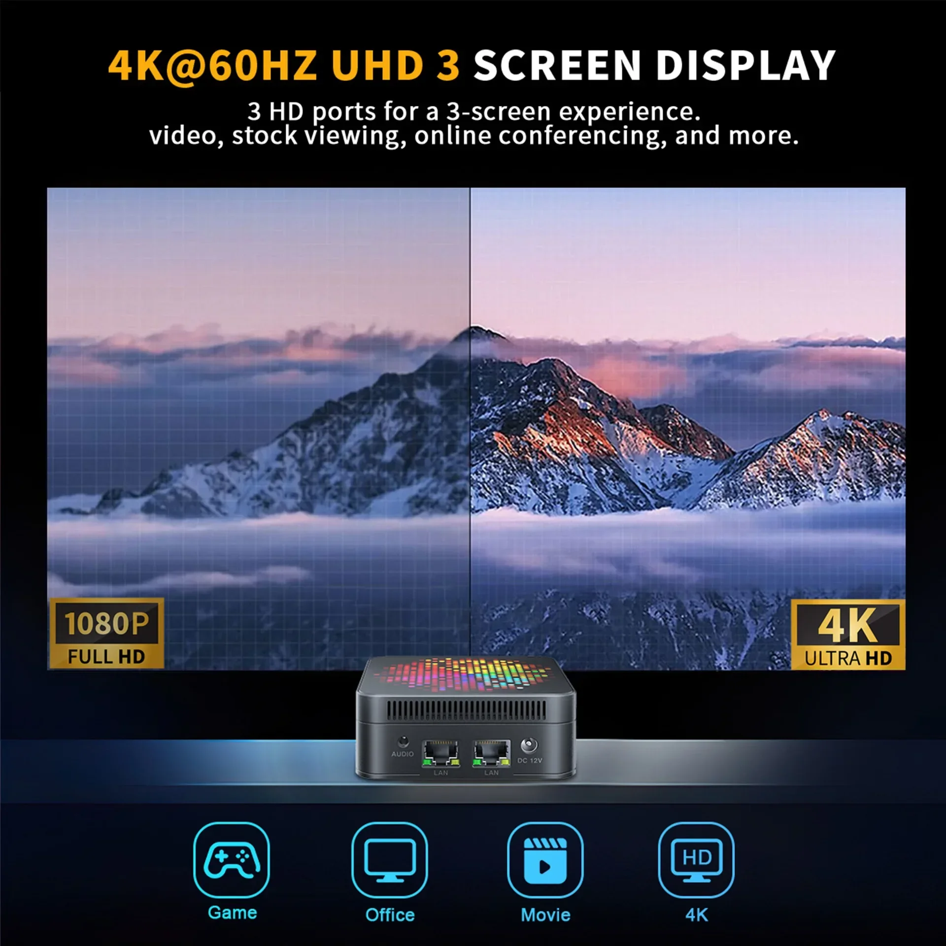 0 Mini computer host 4K audio and video home office comp uter host miniPC