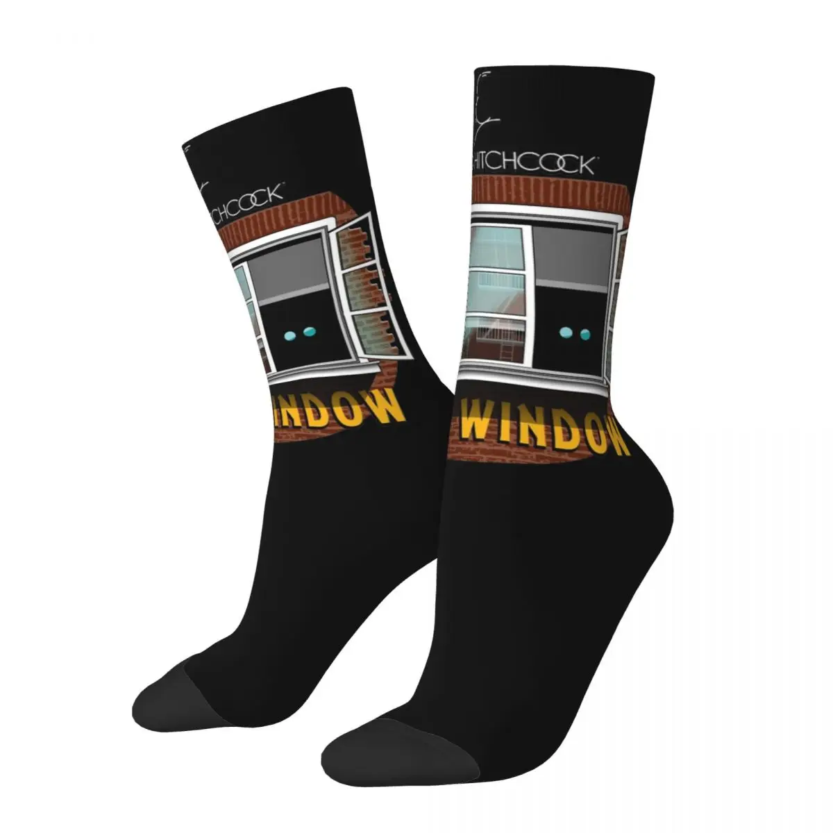 Alfred Hitchcock Rear Window Design Socks Merch for Unisex Flexible Stockings