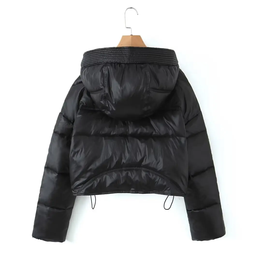 Withered Winter Parka Coat Women Fashion Blogger Vintage Short Hoodie Jacket Overcoat Women