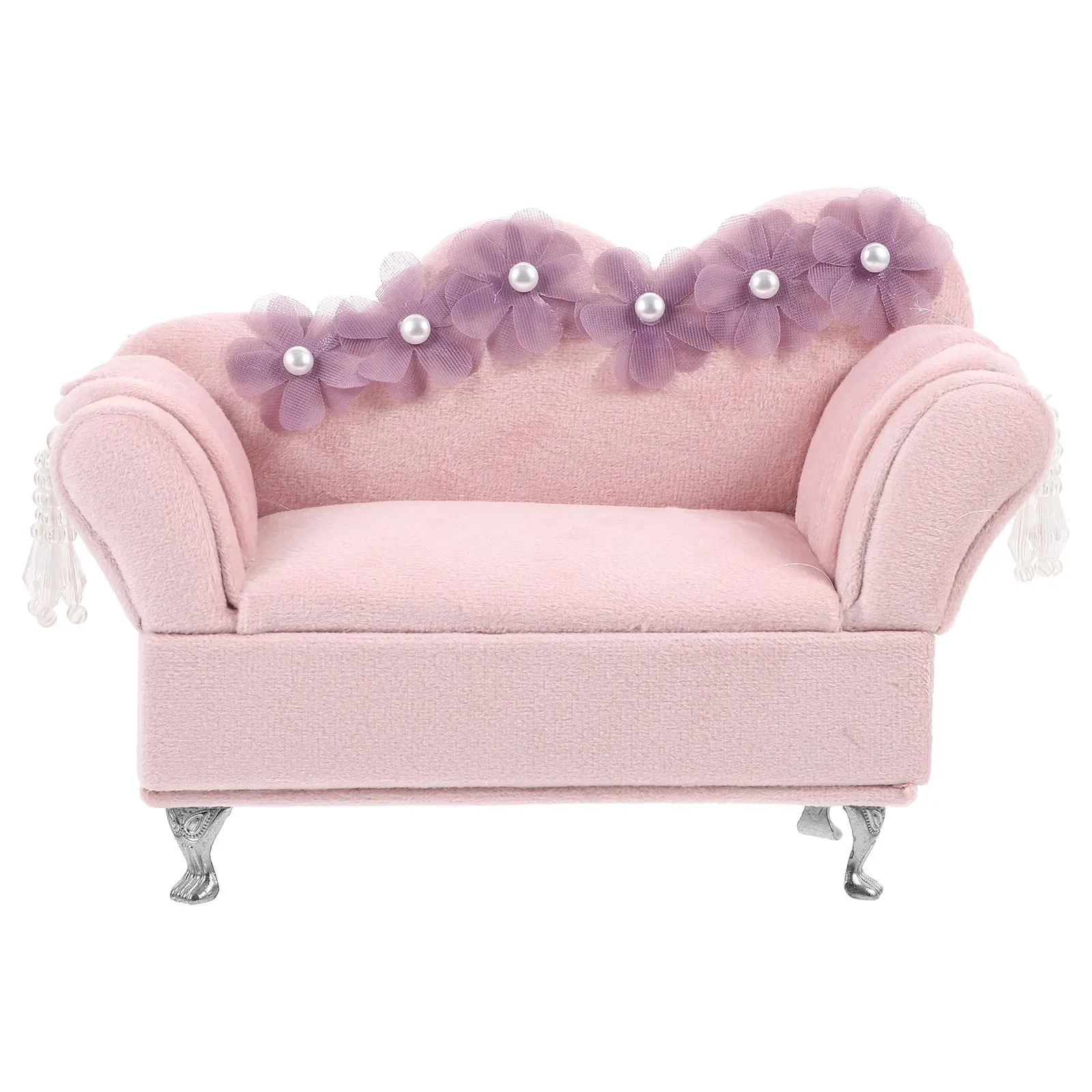 

Маленькая шкатулка для украшений, тканевый органайзер для хранения мелочей в форме дивана, настольный органайзер для серег, колец, бриллиантов и других мелочей