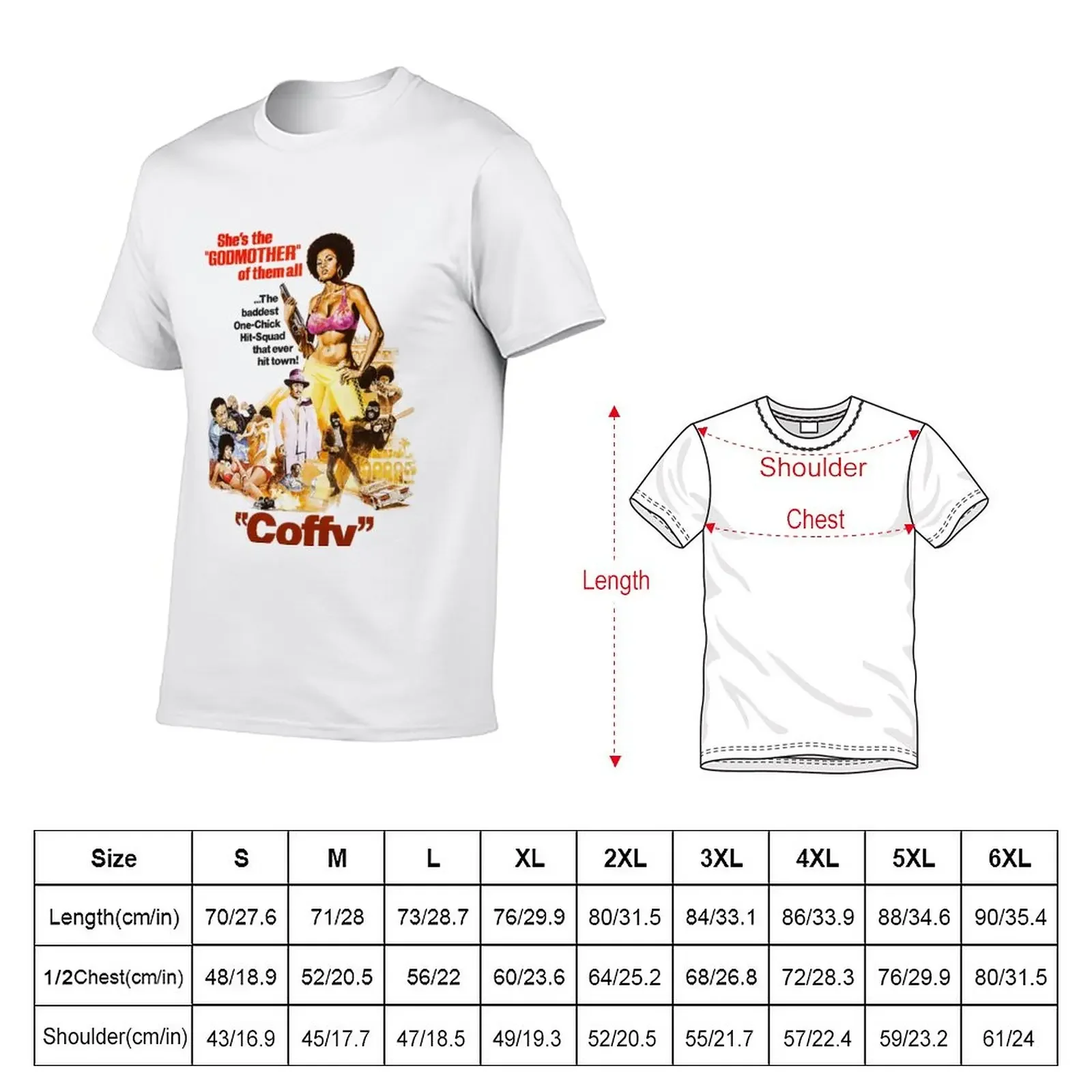 Coffy - Pam Grier T-Shirt plus size tops shirts graphic tees customs design your own sweat shirts, men