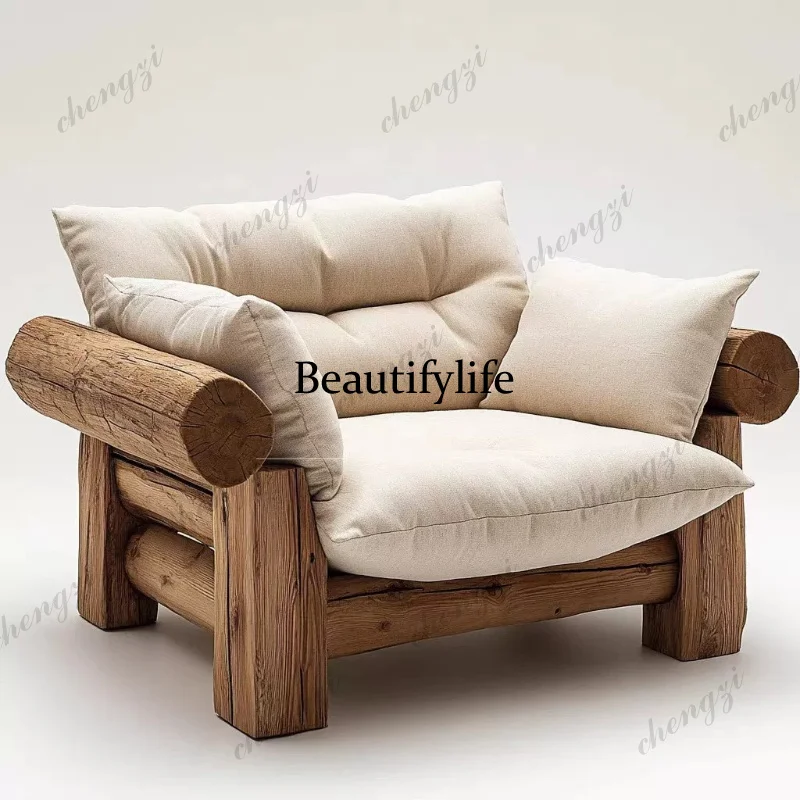 Sillones K182 Relax Accent para Sala de Estar, Asientos de Madera, Sofá Único para Sala de Estar, Sillones Vintage para Lectura, Muebles para el Hogar