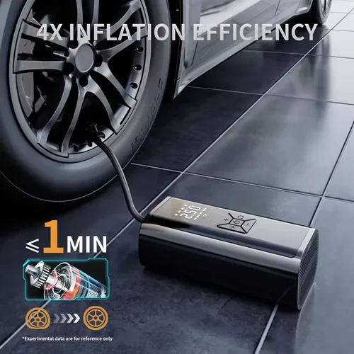 Imagen 2 del producto Bomba de aire inalámbrica YIJU, inflador de neumáticos eléctrico portátil de 150psi para coche, bicicleta, motocicleta, Mini compresor de aire, inyector de aire para neumáticos