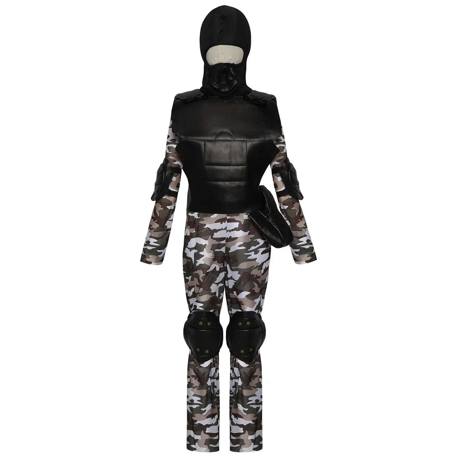 Special Forces Boys Men Camouflage Costume Counter Strike Role Play Outfit Kids Top Pants Halloween Cosplay Performance Clothing