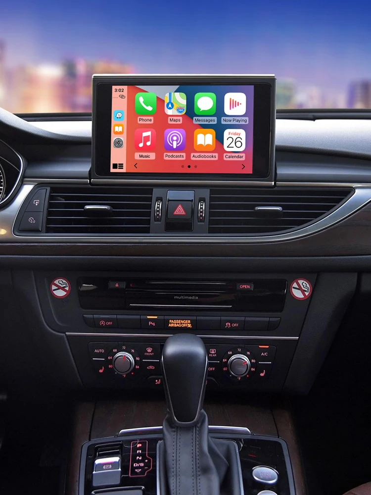 Road Top Wireless CarPlay für Audi A6 C6 A7 C7 S6 S7 2012-2018 Android Auto mit AirPlay Mirror Link Car Play Funktionen