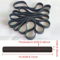 20pcs Black Rubber Bands 14.5cm/5.7inch Large Size Stretchable Elastic Rubber Ring For Office Stationery Package Supplies