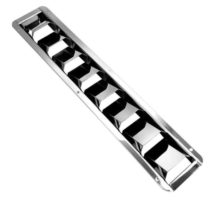 Marine hardware yacht accessories 304 stainless steel rectangular ventilation plate 8 columns 76 * 427mm