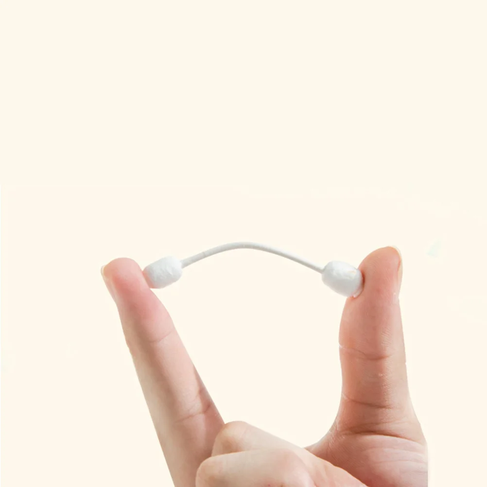 224 قطعة مسحات قطنية للأطفال تصميم طبيعي صديق للبيئة على شكل قرع آمن لتطبيقات مكياج العناية بالجروح وزر شمع الأذن #2