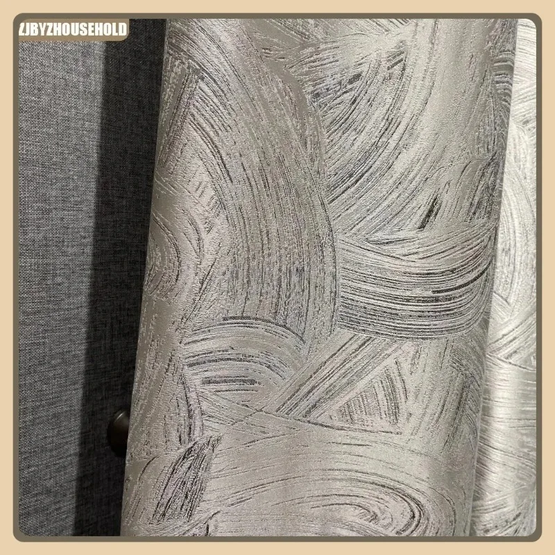 

Fashion Curtains Simple Modern Curtains for Living Dining Room Bedroom Light Luxury Blackout White Tulle Custom Size Blackout