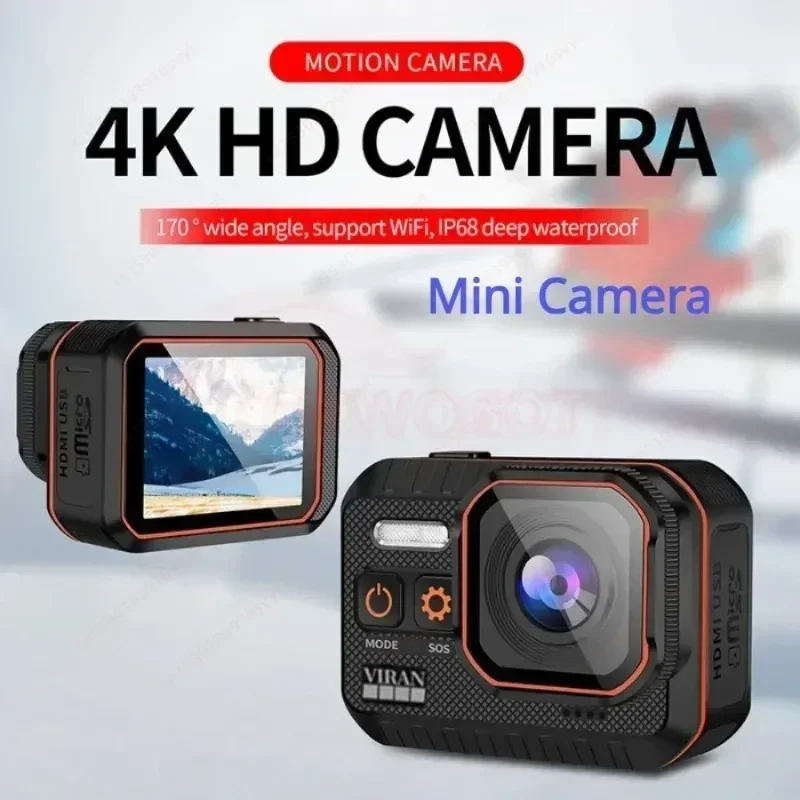 4K New Mini Digital Camera WIFI Portable Action Camcorders Security Sport Body Cam Outdoor IP68 Professional Waterproof Recorder