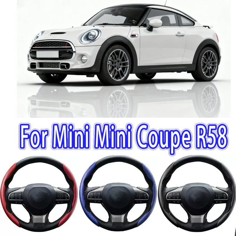 

For Mini Mini Coupe R58 Car Steering Wheel Cover 38CM Anti-Slip Suede Steering Wheel Cover Auto Decoration Accessory