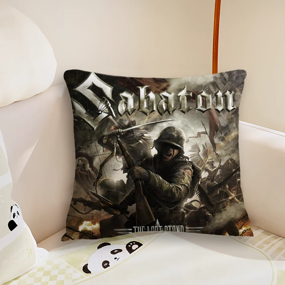 Band S-SabatonS The Last Stand Pillow Case Living Room Sofa Cushion Cover Suitable For Home Bedroom Room Decoration