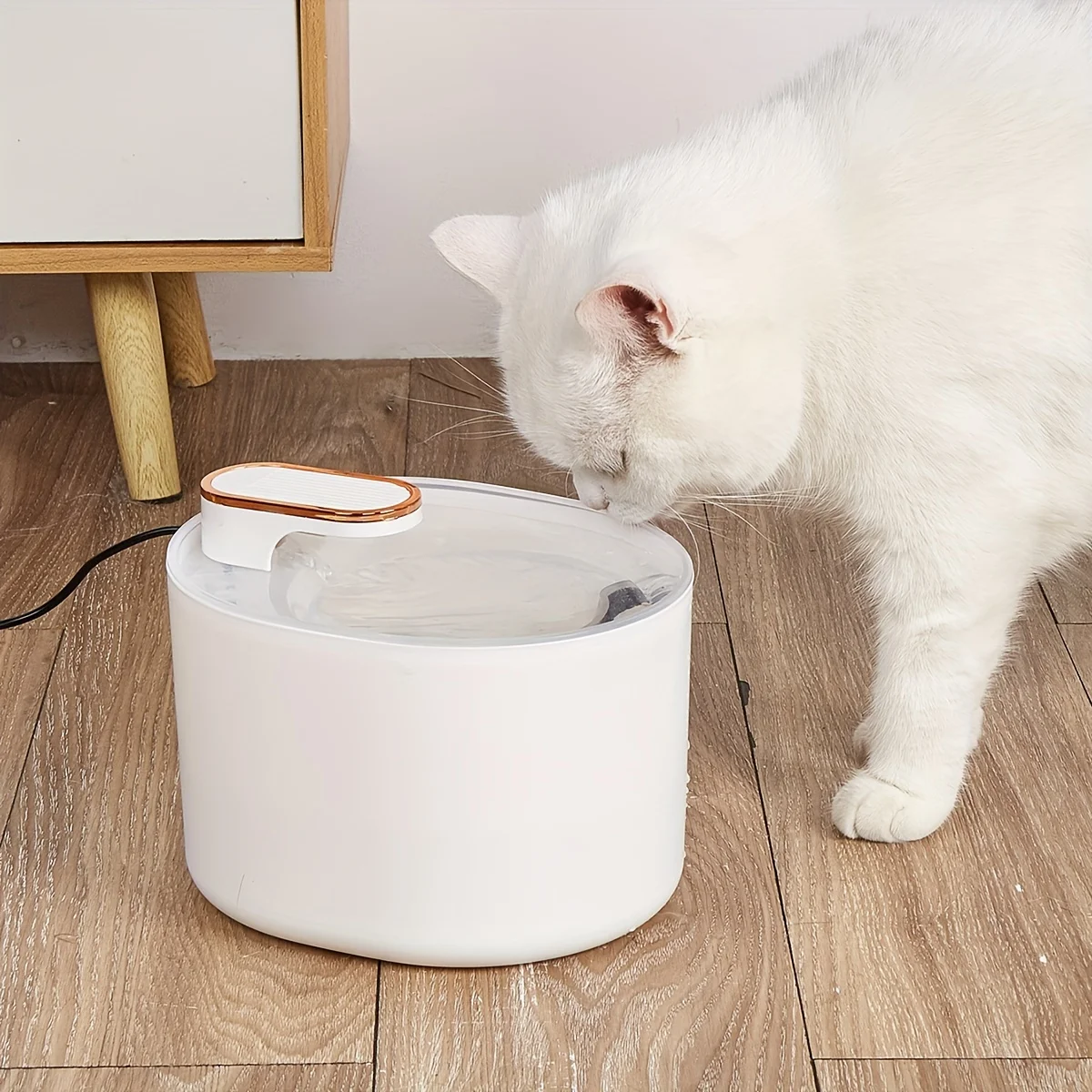 

3L Automatic Smart Cat Water Fountain With LED Lights for Water Shortage Alert USB Rechargeable Cat Drinking Dispenser