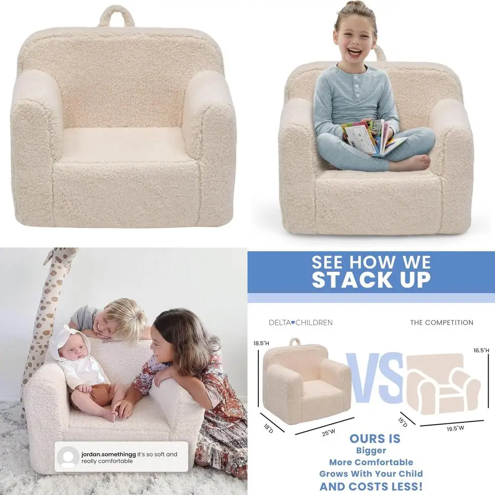 Cream Cozee Upholstered Sherpa Chair