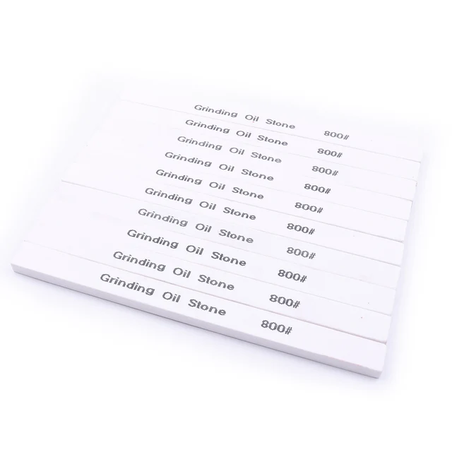 10 sztuk/zestaw 800# Osełka/kamień olejowy/kamień ostrzący biały korund do szlifowania stali łożyskowej HSS 150*12*6mm