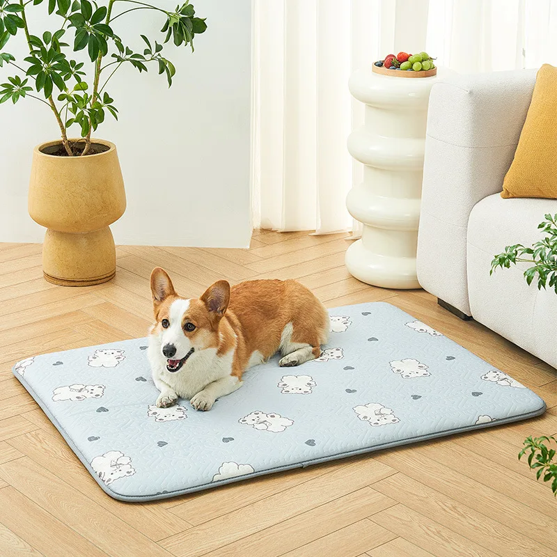 

Dog Mat Summer Cool Feeling Bed Medium and Large Dogs Sleeping Floor Mat Large Space Cat Nest Four Seasons Universal PetSupplies