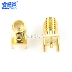 SSMA-KE RF Outer Screw Inner Hole PCB Soldering Board Socket Mini SMA Female Connector