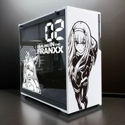 002 Anime Stickers for PC Case,Japanese Cartoon Decor Graffiti Decals for Atx Computer Chassis Skin,Hollow Out Sticker