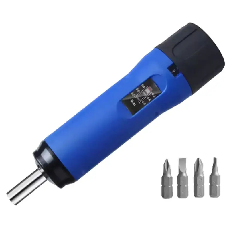 Y42A-Digital Display Preset Adjustable Torque Screwdriver With 1/4In Drive 4Bits Included With Box Screw Torque Set