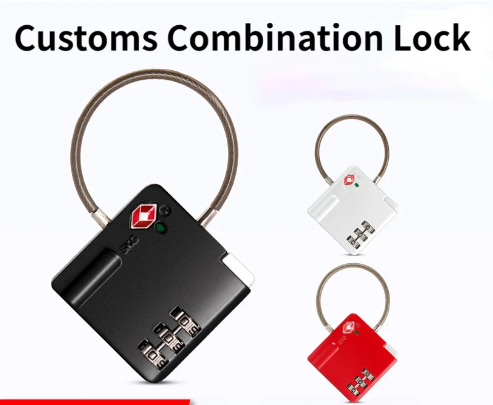 

3 Digits Square Customs Anti-theft Code Password Lock Combination Padlock Luggage Travel Code Lock