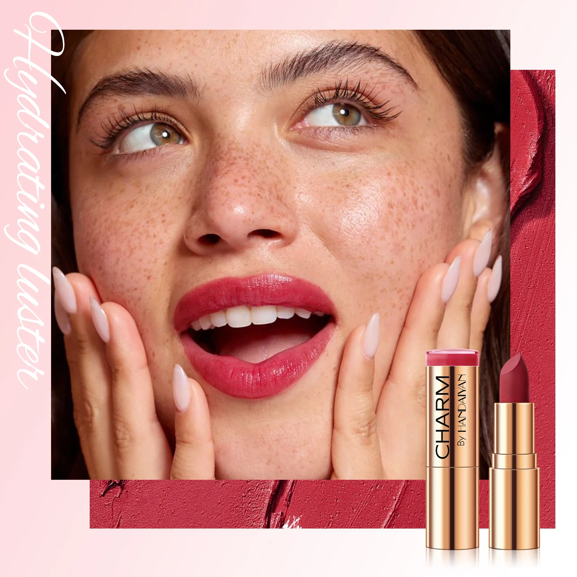 Long Lasting Moisturizing Velvet Lipstick Waterproof Non Stick Cup Creamy Nourishing Cover Lip Lines Gloss Golden Mud
