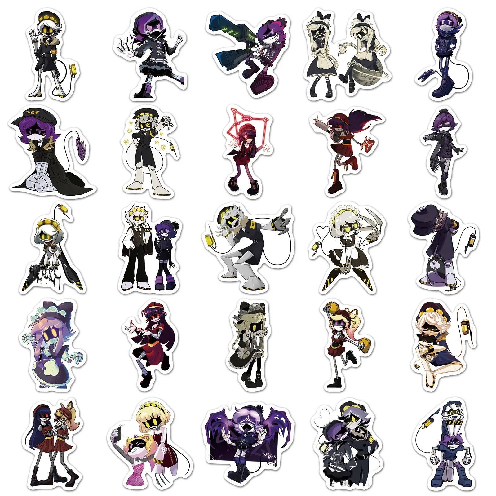 50개 만화 살인 드론 애니메이션 스티커 물컵 DIY 전화기 노트북 여행가방 스케이트보드 그래피티 데칼 어린이 장난감 선물