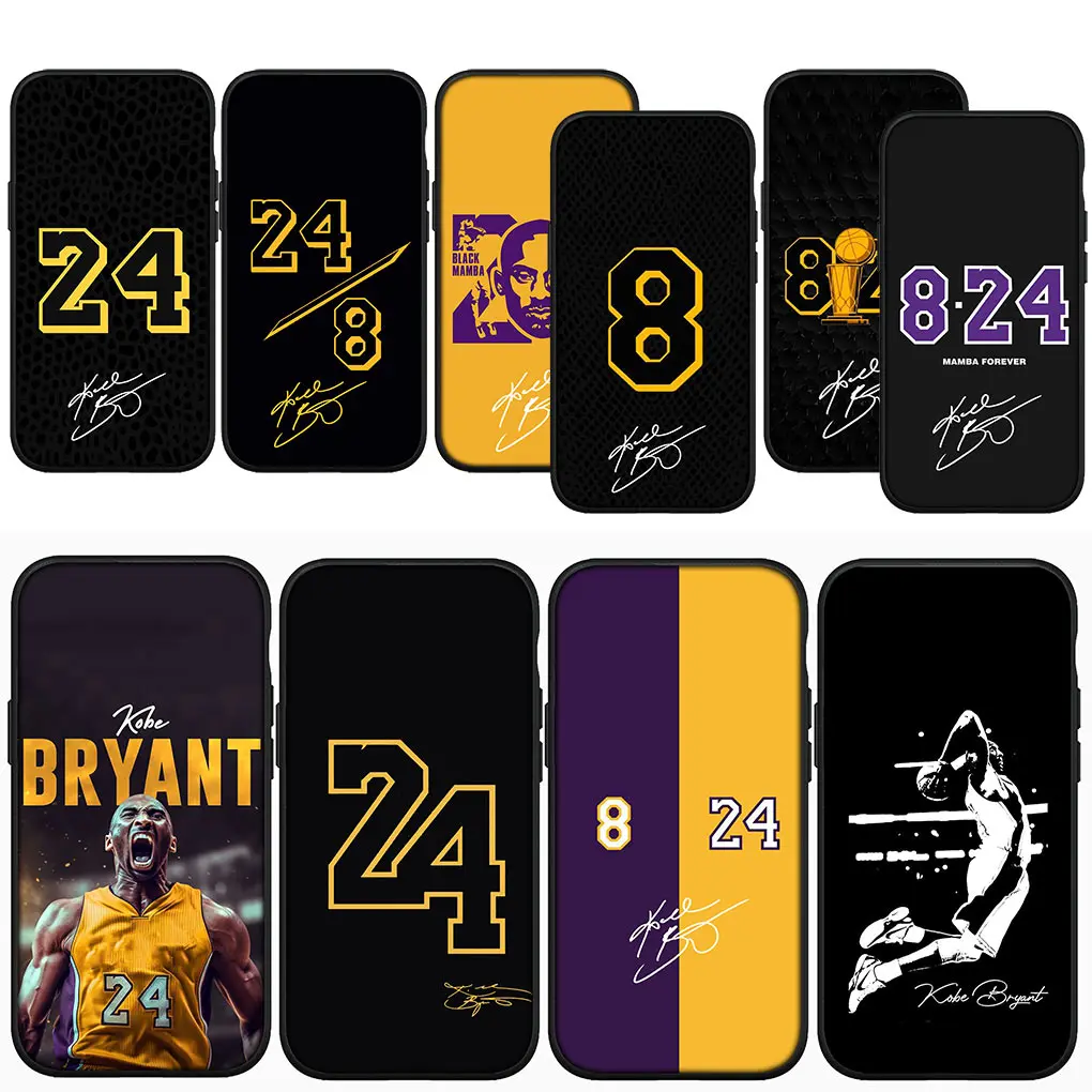 K-Kobe Basketball Star No 24 8 No24 Cover Phone Case for Apple iPhone 16 15 14 13 12 11 Pro Max 6 6S Plus + SE 14+ 16+ Casing