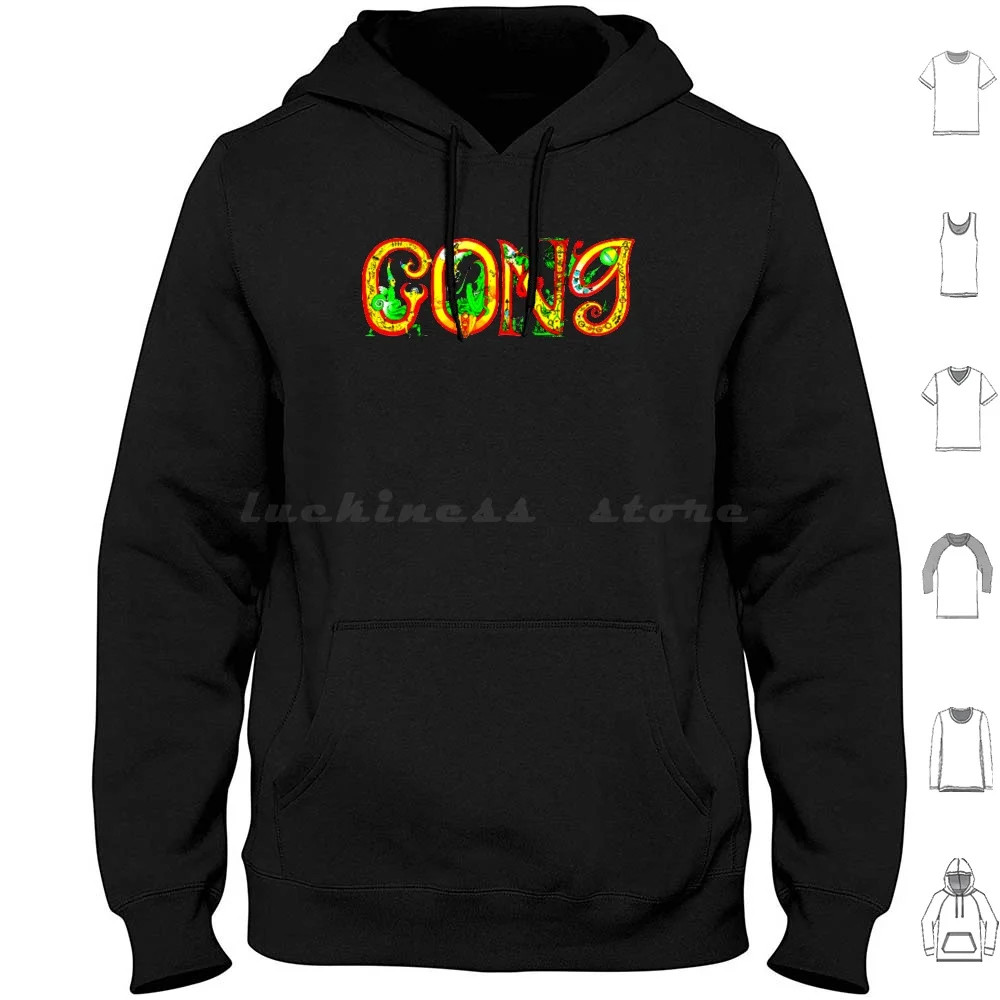 Psychedelic Rock-Logo Hoodies Long Sleeve Gong Band Progressive Prog Psychedelic Psychedelic Pop Jazz Music Jazz Space