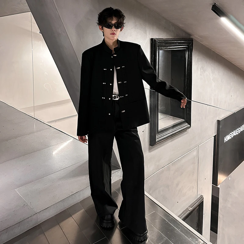 LUZHEN جديد النمط الصيني الوقوف طوق بلون السترة معطف الرجال الموضة المتخصصة تصميم زر معدني أنيق الذكور سترة JY4631 #6