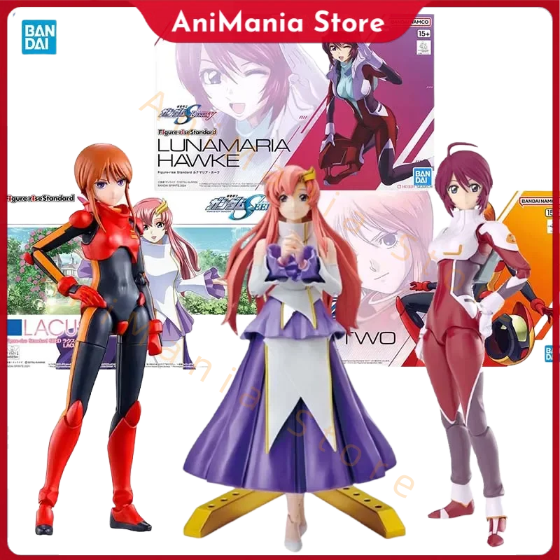 

Bandai Gundam Model Kit FRS Lacus Clyne Lunamaria Hawke Ple Two Action Figure Gunpla Collectibles Anime Figures Toys For Boys