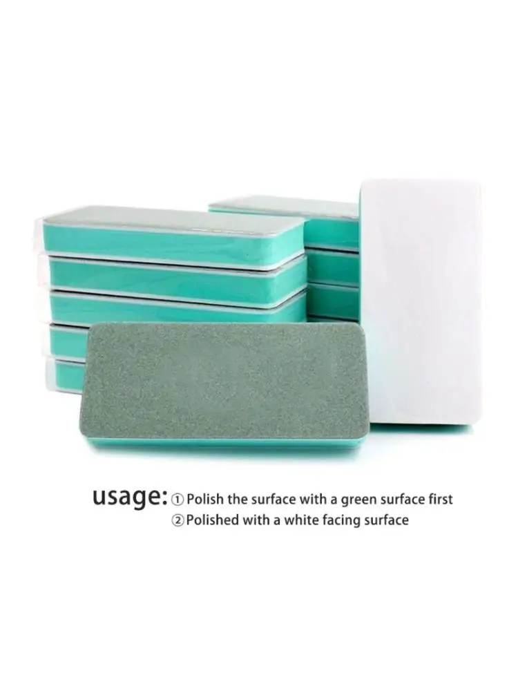 Double-Sided Polishing Block Rectangle Polishing Bar Silver/Gold Polishing Tool Polishing Block White & Green