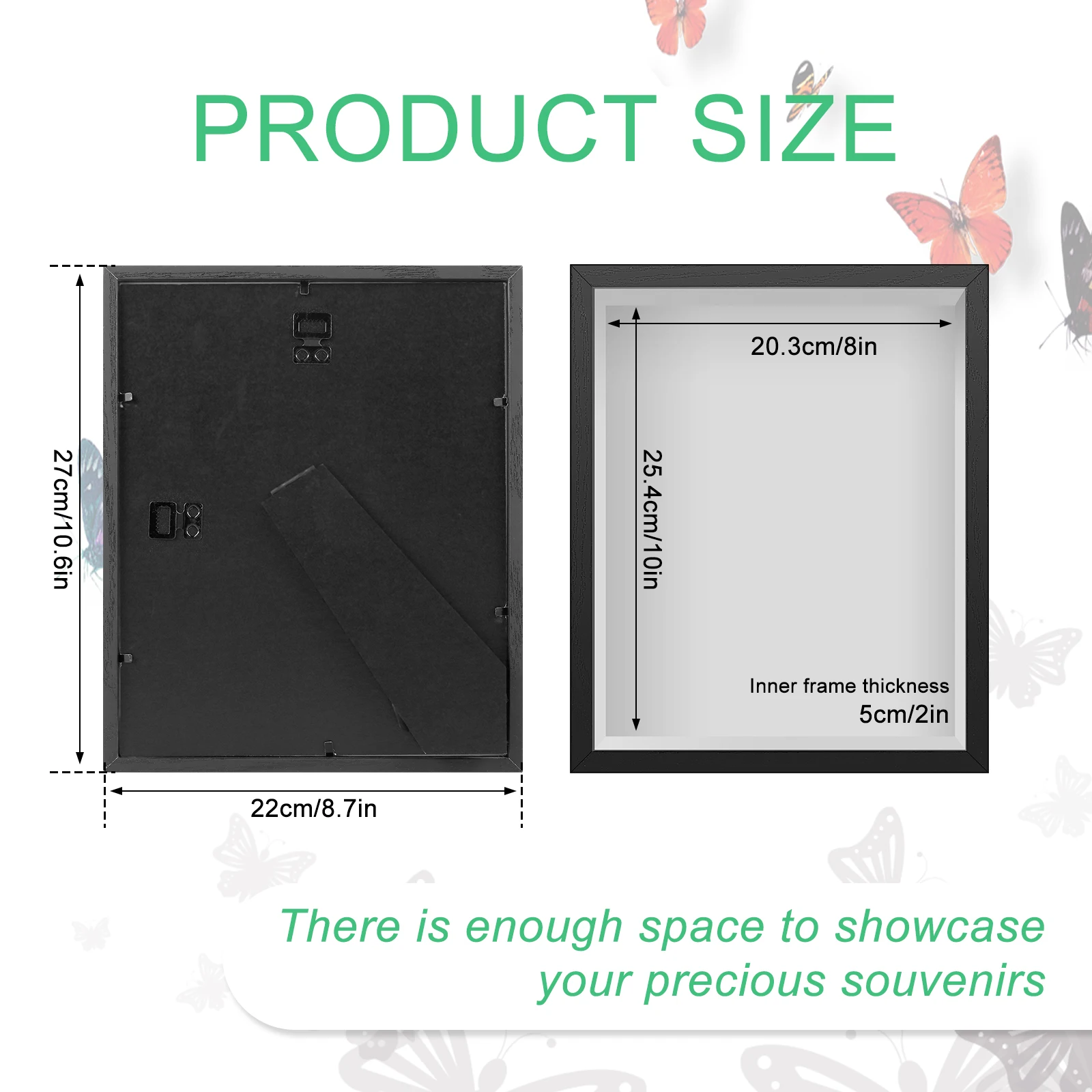 إطار صورة صندوق ظل مستطيلي ، مثبت على الحائط ، حالات عرض أنيقة بسيطة ، صور ، ميداليات ، جوائز #2