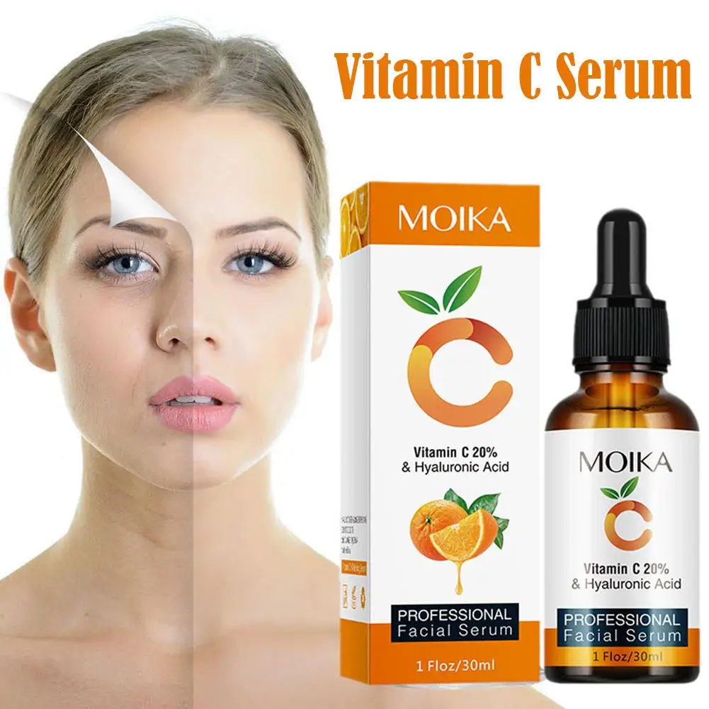 30ML Vitamin C Serum for Face Whitening Facial Serum Hyaluronic Acid Dark Spot Remover Korean Skin Care Products Skincare Z0J6