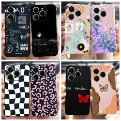 For Tecno Spark 20 KJ5 Case New Fashion Flower Butterfly Slim Soft Back Cover For Tecno Spark 20 Pro KJ6 Fundas Spark 20C Bumper